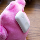 My Ditto plush is demonstrating the general placement of where on your body you would stick this thing.